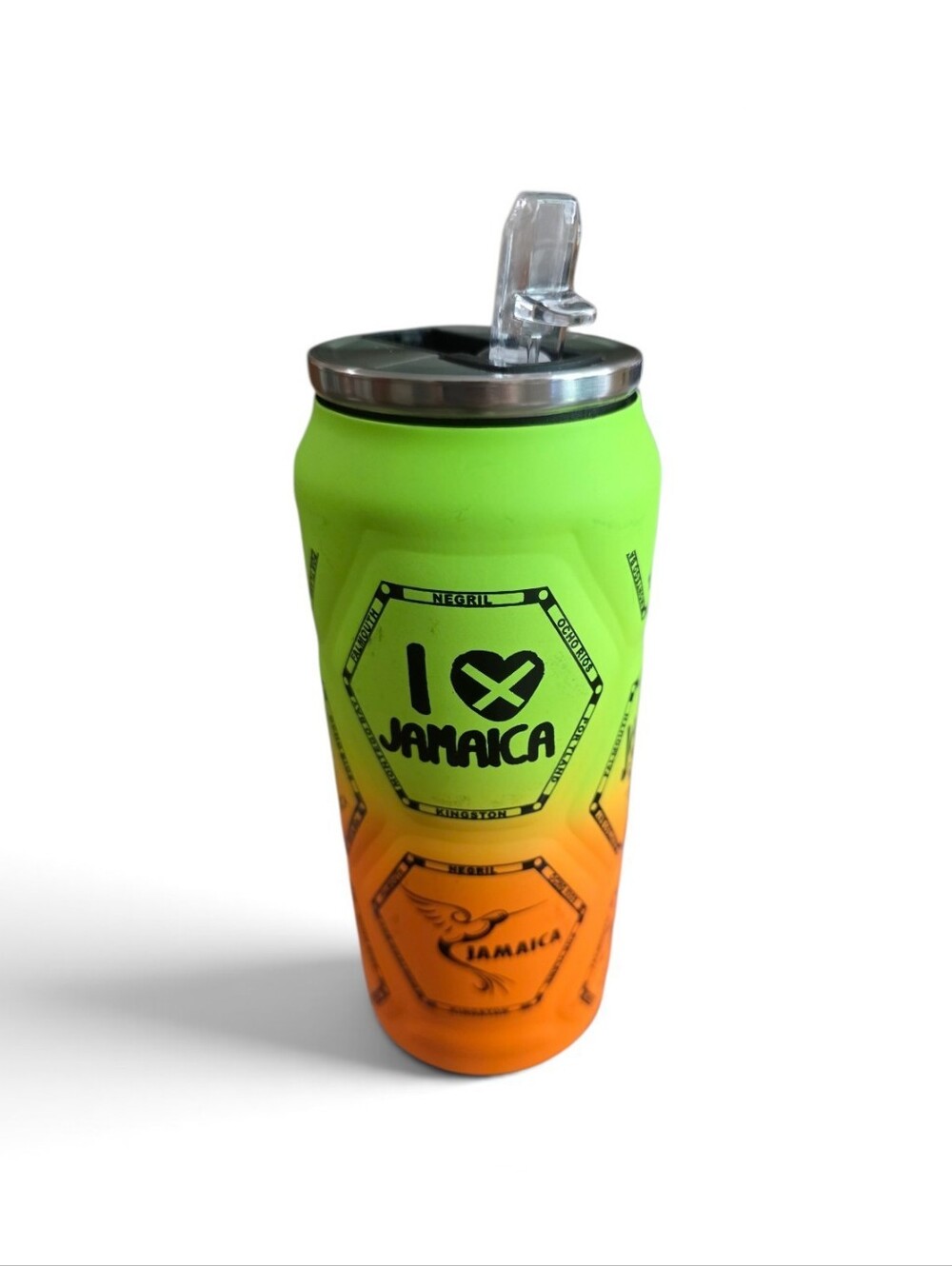 Jamaican Thermal Mug - Green to Orange 16 Oz